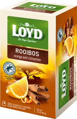 Zdjęcie produktu dla Herbatka Rooibos Loyd Pomarańcza i Cynamon 20 torebek