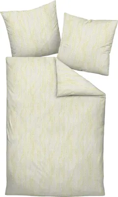 Produktbild von Janine Interlock Feinjersey Bettwäsche Carmen S in 155x220 + 80x80 cm 55119-06 limone minze