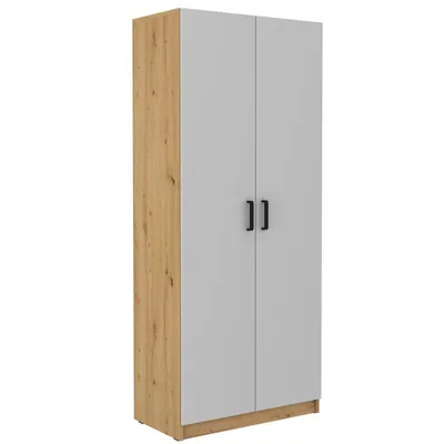Produktbild von MABAKA Regalschrank – Breite 80 cm, Eiche Artisan / grau