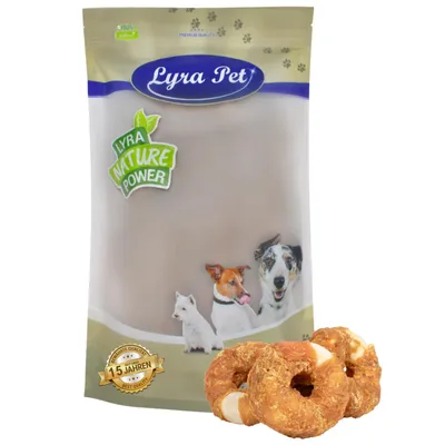 Produktbild von 1 kg Lyra Pet® Kauringe mit Hühnerbruststreifen