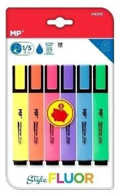 Obrázok produktu pre Fluorescenčné zvýrazňovače, 6 ks