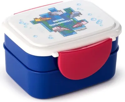 Produktbild von Minecraft Axolotl Clip Bento Box Lunchbox Besteck