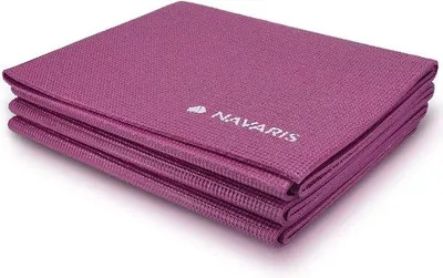 Produktbild von Famanu Yogamat Faltbar - 4 mm Dick, Antirutsch Sportmatte für Yoga, Pilates, Fitness - Lila