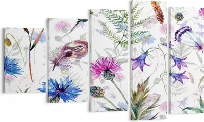 Produktbild von Bild auf Leinwand - Leinwandbild - Blume Wiese Natur - 100x60cm - Wand Bild - Wanddeko - Wandbilder - Leinwanddruck - Bilder - Kunstdruck - Wanddekoration - Leinwand bilder - Wandkunst - EG100x60-3838