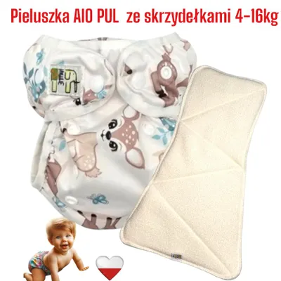 Produktbild von NappiMe AIO PUL Mehrwegwindel mit Hirschflügeln