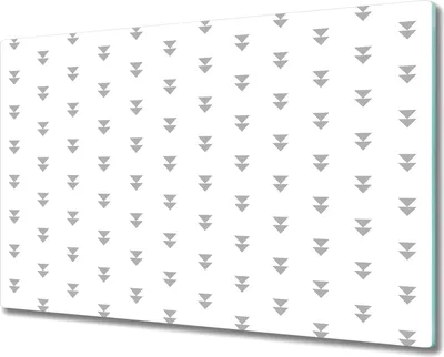 Produktbild von Glas Schneidebrett Herdabdeckplatten Schneideplatten - 80x52 cm - Graue Dreiecke