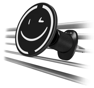 Immagine prodotto di Supporto magnetico per cellulare da auto con design a faccina sorridente, universale per auto