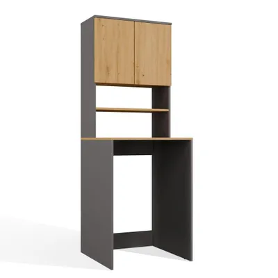 Produktbild von POLA MULTI Badezimmerschrank über der Waschmaschine, Säulenregal, Anthrazit-Eiche, Artisan