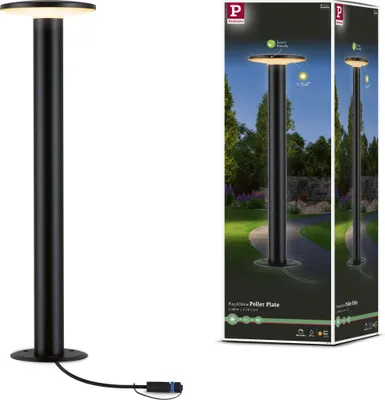 Produktbild von Paulmann Plug & Shine LED Pollerleuchte Plate Einzelleuchte insektenfreundlich