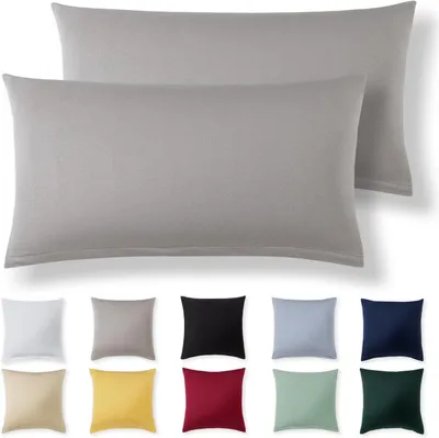Obrázok produktu pre Pohodlné obliečky na vankúše – 50x80 cm – sada 2 kusov – svetlosivá farba