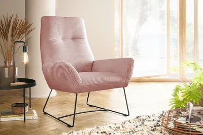 Produktbild von KAWOLA Sessel BISA Cord rosa