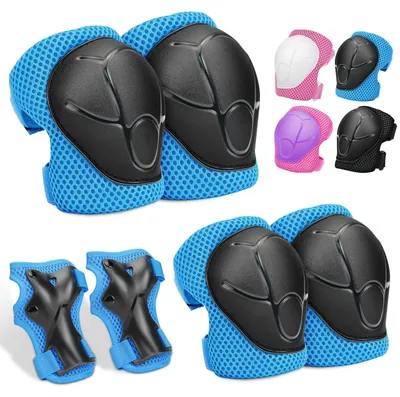 Immagine prodotto di Set protezioni ginocchiere bambini - 6 pezzi - Regolabile - Per skateboard e bici