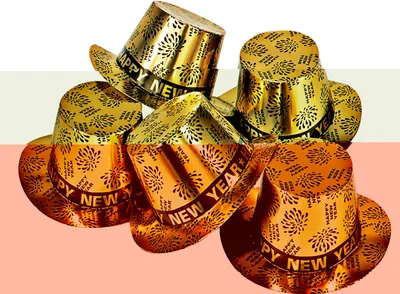 Produktbild von WIDMANN S.R.L. Zylinder Happy New Year Gold