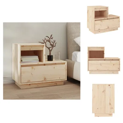 Produktbild von vidaXL Nachttisch 60x34x51 cm Massivholz Kiefer -  Nachttische