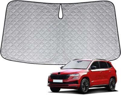 Produktbild von PromoHome® Sonnenschutz für Windschutzscheibe Skoda Karoq 2017-2026 – UV-Schutz, faltbar, reflektierend, Silber