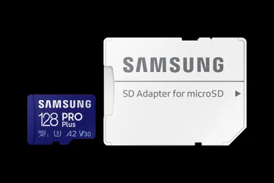 Immagine prodotto di Samsung PRO Plus MB-MD128KB - Scheda di memoria flash (adattatore da microSDXC a SD incluso)