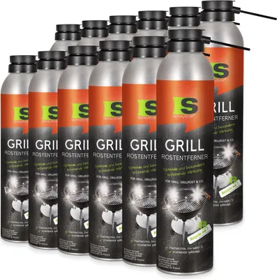 Produktbild von Spraytive 12x 300ml Grill-Rostentferner – 2in1 Rostlöser-Spray mit Langzeitrostschutz für Grillrost & BBQ - Grillrostreiniger