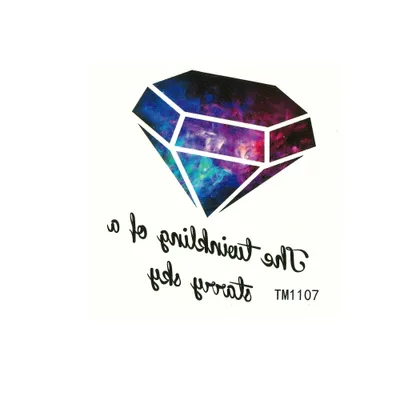 Produktbild von Temporäres Tattoo Bunter Diamant Klebetattoo Körperkunst