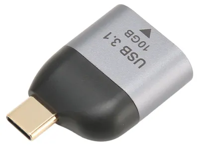 Obrázok produktu pre Adaptér USB 3.1 na Type-C s prenosovou rýchlosťou 10 Gb/s, hliníkový adaptér USB 3.1 (samica na samca) pre notebooky a tlačiarne