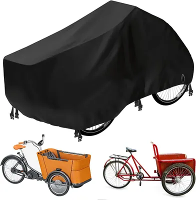 Productafbeelding van Bakfietshoes - 420D Oxford - Waterdicht - Met 4 gespen - Voor bakfiets, e-bike en driewieler