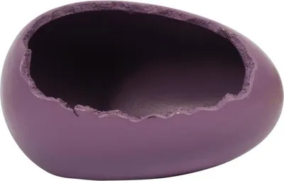 Zdjęcie produktu dla Osłonka wielkanocna ceramiczna jajko rzeżucha fioletowa