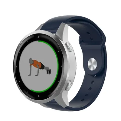 Produktbild von Strap-it Garmin Vivoactive 4s 40mm Sportarmband (Dunkelblau)