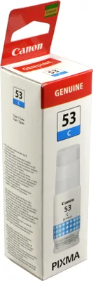 Produktbild von Canon GI-53C Cyan Tintenflasche, Original, Cyan, Canon, PIXMA G650 PIXMA G550, 60 ml, Tintenstrahl