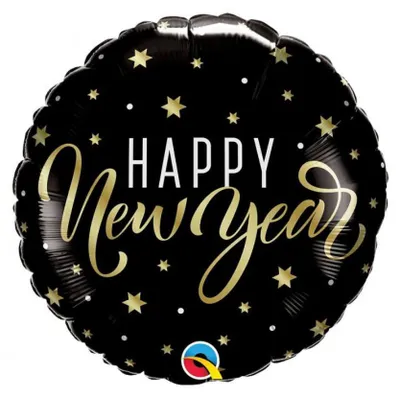 Produktbild von Neujahr Happy New Year Stars Folienballon 46 cm