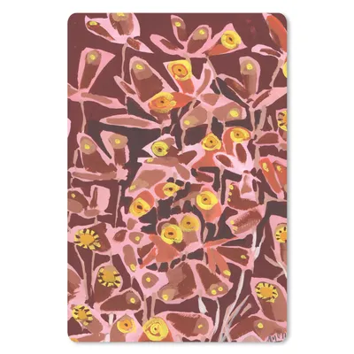 Produktbild von MuchoWow® Mauspad Mousepad Braun - Retro - Schmetterlinge - Tiere - Hippie 18x27 cm - Mousepads - Maus Mat - Pad - Mausunterlage