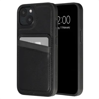 Productafbeelding van imoshion Backcover met kaarthouder en stand voor de Apple iPhone 13 - Zwart
