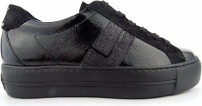 Produktbild von Paul Green Lack Glitter sportlicher Schnürer Schwarz in Gr. 41