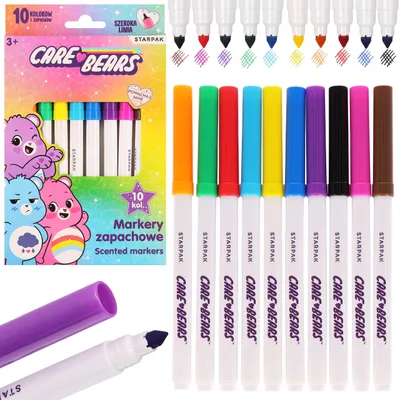 Produktbild von Care Bears Duftstifte für Kinder, runde Filzstifte – 10er-Set in verschiedenen Farben
