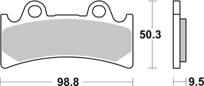 Produktbild von Bremsbelag SBS 683RST (Satz pro Scheibe) Road Racing Sinter