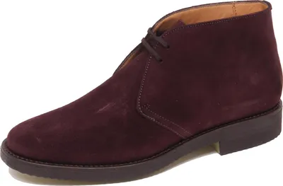 Image de F4298 polacchino uomo purple plum ANTICA CUOIERIA suede shoes boot shoe man
