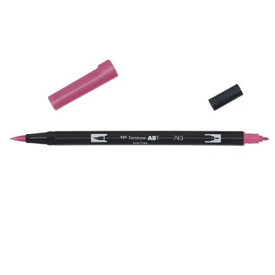 Obrázok produktu pre Tombow ABT-743ABT Duálne pero so štetcom 743 horúco ružové