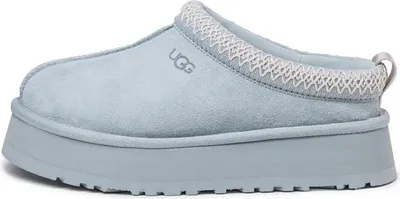 A single light blue UGG slipper shown from the side on a white background.