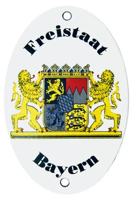 Immagine prodotto di Freistaat Bayern Emailschild 10 * 15 cm