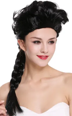Produktbild von WIG ME UP Perücke Schwarz Zopf Geflochten 051-P103