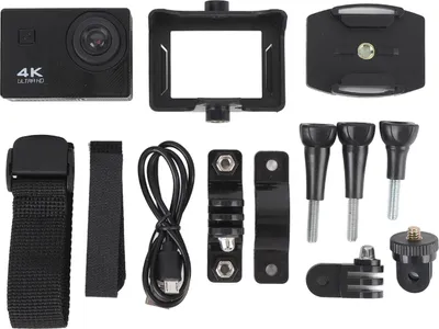 Obrázok produktu pre Cyklistická videokamera, 4K HD, odolná voči dažďu, širokouhlá, elektronická stabilizácia, prenosná, s 2,0-palcovou obrazovkou na riadidlá