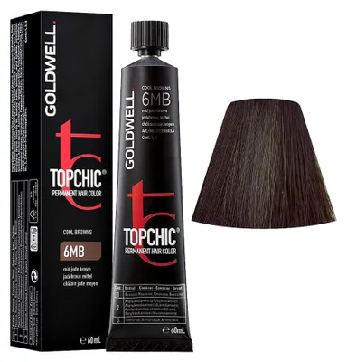 Produktbild von Goldwell Topchic The Browns, Braun, 6BM, Matt Couture Brown Light, Unisex, 60 ml, Alle Haare