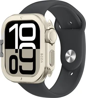 Productafbeelding van Amazingthing Titan Pro metalen hoesje voor Apple Watch 11 46Mm, aluminium - titanium