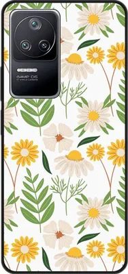 Produktbild von König Design Hülle kompatibel mit Xiaomi Poco F4 Kunststoff Soft Handyhülle - Handy Case Blumenmuster 2