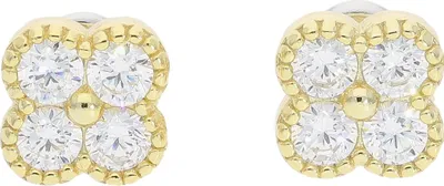 Produktbild von Mabina Damen Ohrstecker Zirkonia 563871 Gelbgold plattiert