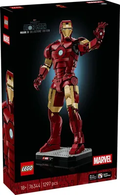 Immagine prodotto di LEGO | Marvel Iron Man Mark 3 Collector's Edition - Set di costruzioni Avengers per adulti - Modellismo con minifigure, supporto e targhetta - Regalo creativo per uomini, donne e tutti i fan - 76344