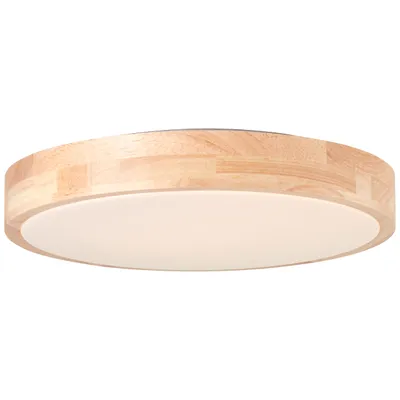 Produktbild von LED Deckenlampe mit Holz Rahmen & CCT 3000K/4500K - IP44 - Ø 34cm