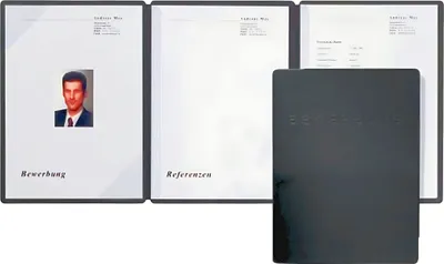 Produktbild von PAGNA Bewerbungsmappe "Square" DIN A4 schwarz
