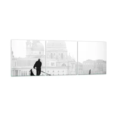 Produktbild von Bilder auf glas - Venedig Basilika - 120x40cm - Glasbilder - Wandbilder - Kunstdruck - zum Aufhängen bereit - Wanddekoration aus Glas - Glas Bilder - Wandbild auf Glas - 3 Teile - GCA120x40-3563
