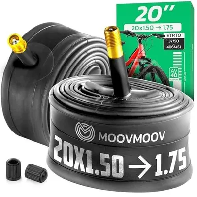 Zdjęcie produktu dla Dętki rowerowe 20 cali do opon 1.50 1.75 guma butylowa zawór schrader 2 szt