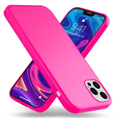 Produktbild von NALIA Neon Handy Hülle für iPhone 12 Pro Max, Slim Case Schutz Cover Etui Bumper Pink
