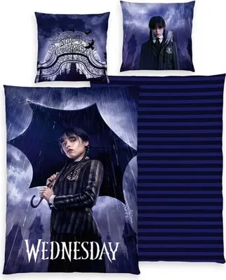 Immagine prodotto di Biancheria da letto reversibile in cotone Herding Wednesday, 140/200+70/90